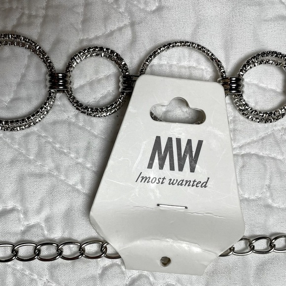 New Silver Circle Link Belt One Size Adjustable 
Y2K Bohemian Boho - Picture 7 of 10